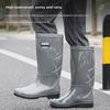 Мужские водонепроницаемые нескользящие теплые модные ботинки для охраны труда и автомоек