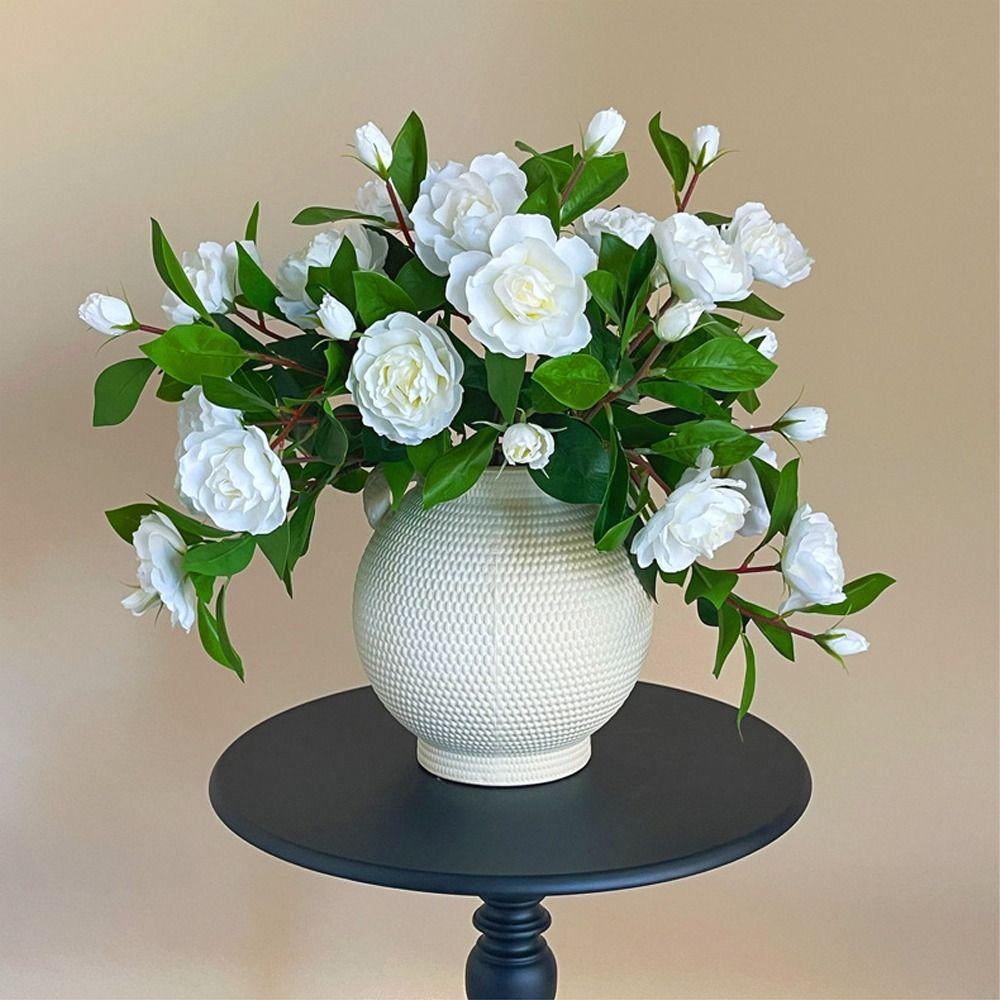 Real Touch Artificial Gardenia Branches Handmade Fake Flowers  Living Room Balcony