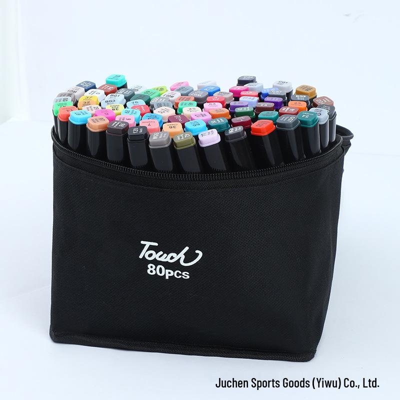 48-Color Dual Tip Alcohol-Based Marker Set for Kids, Quick-Drying Art Pens