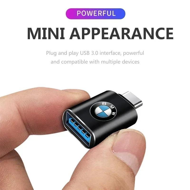 2025 For BMW Car Type-C To USB 3.0 Interface Mini Converter Charging Adapter For BMW E46 E90 E60 F30 F10 E39 E36 F20 G30 G20 E87