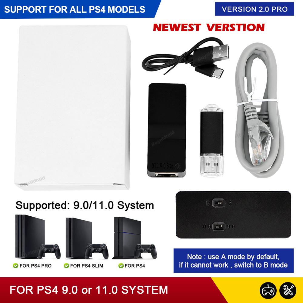 Адаптер USB-приемника версии V2.0 для PS4 FW 9.0 11.0 System One-Key JB Tool с кабелем TypeC для консоли PS4 Slim / Pro Все модели