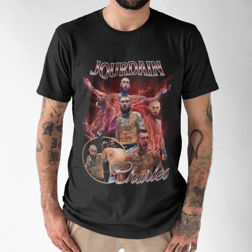 Charles Jourdain Vintage Style UFC mma T-Shirt Retro 90's style Bootleg T-Shirt Oversized Sport Tee gift ufc UFC T-Shirt Canada Shirt Champ