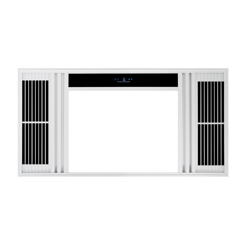 Smart Bathroom Heater: Integrated Ceiling Fan, Exhaust, Light, Warm Air Blower, and Heater.