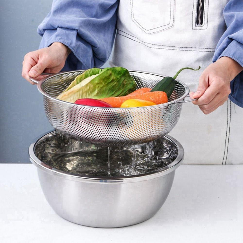 Sieve Kitchen Tool Accessories Colander Basket Fruit Rice Vegetable Washing Basket Drain Basket