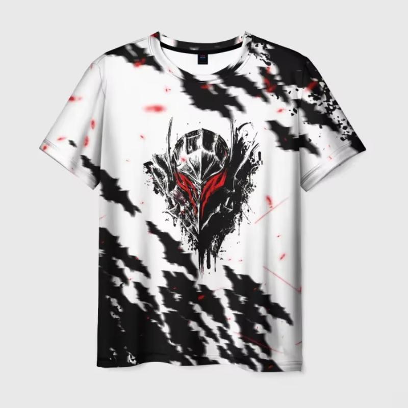 Футболки с принтом аниме Berserk Guts 3D для мужчин/женщин, стильная футболка Harajuku, повседневная детская футболка с коротким рукавом