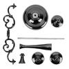 Metal Antique Metal Candle Holder Black Classic Indoor Ornament  Hotel Indoor Layout