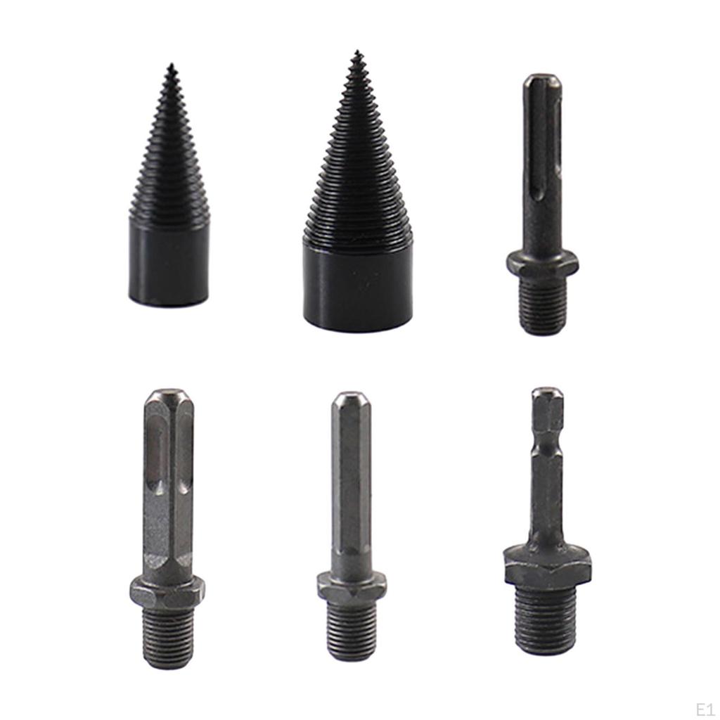 Набор из 6 сверл для дровоколов, насадка для сверл, съемное быстрое отделение, с ящиком для хранения