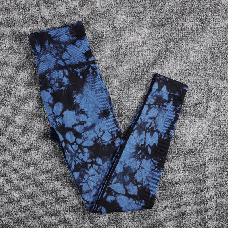 Леггинсы для йоги с высокой талией и эффектом пуш-ап, тай-дай - Женские штаны для фитнеса и тренировок