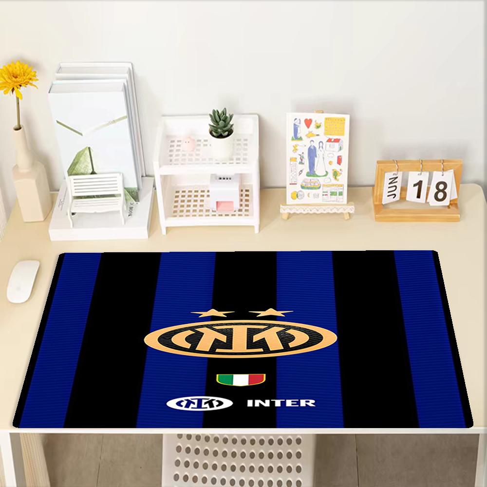 Inter Milan Theme Mouse Pad, Non Slip Rubber Base, Multifunctional Office & Home Decor, Perfect for Workspace Personalization.