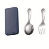 Набор столовых приборов из нержавеющей стали из 3 предметов, маленькая круглая ложка с короткой ручкой, дополнительная ложка, бытовые дорожные столовые приборы.
