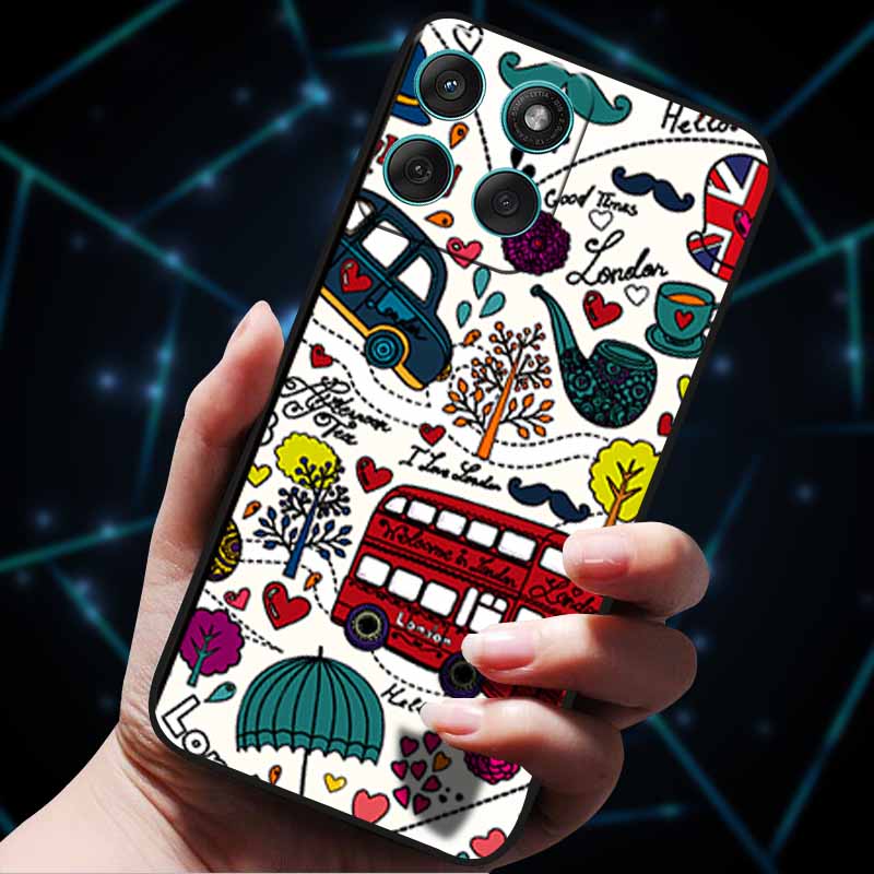 For Motorola Edge 60 Fusion Case 60Stylus 3D Flowers Emboss Phone Cases for Moto Edge 60 PRO Stylus Back Soft Silicone Bumper