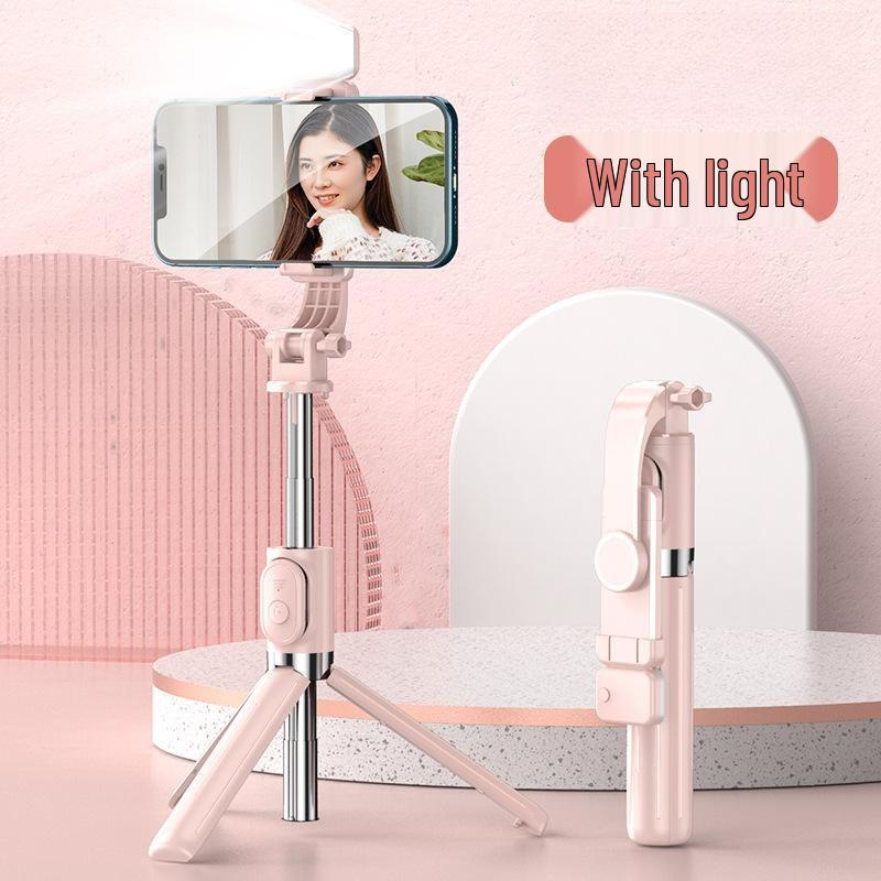 Bluetooth Selfie Stick with Remote, Tripod, Retractable Design & Fill Light for Mobile Streaming