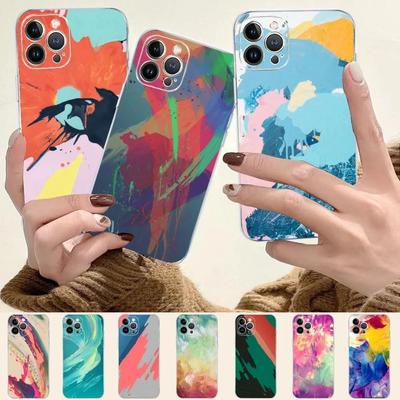 Применимо к чехлу для мобильного телефона iPhone15Pro, цветной чехол для мобильного телефона с граффити отправляется от имени других лиц, а окрашенный чехол Anti-Drop защищает от падения.