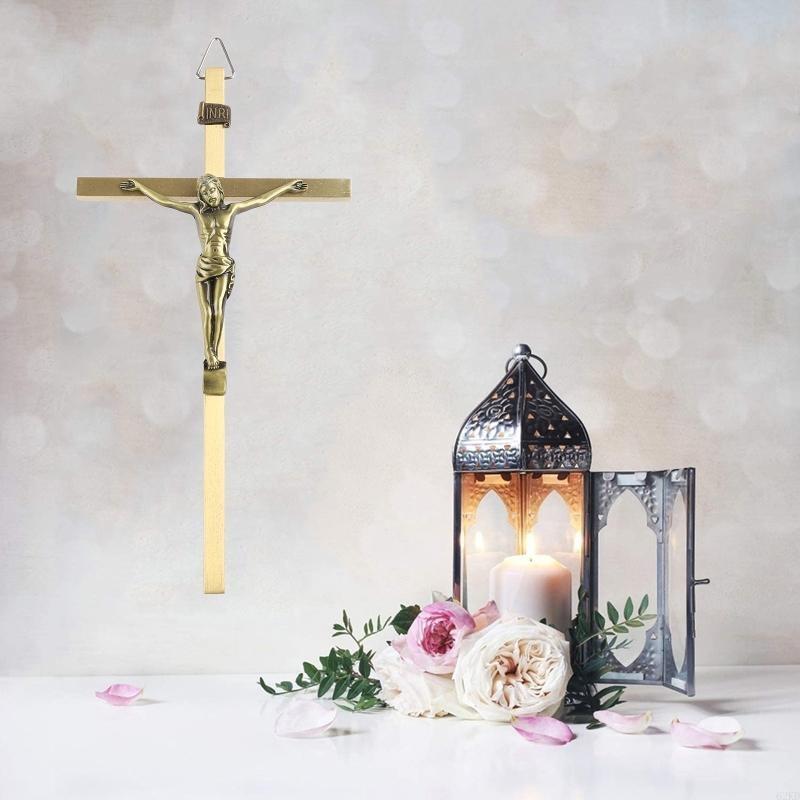 62KD Catholic for Cross Crucifix Wall for Cross Jesus Christ Church Religious Prayer Hanging Ornament Chapel Decoration