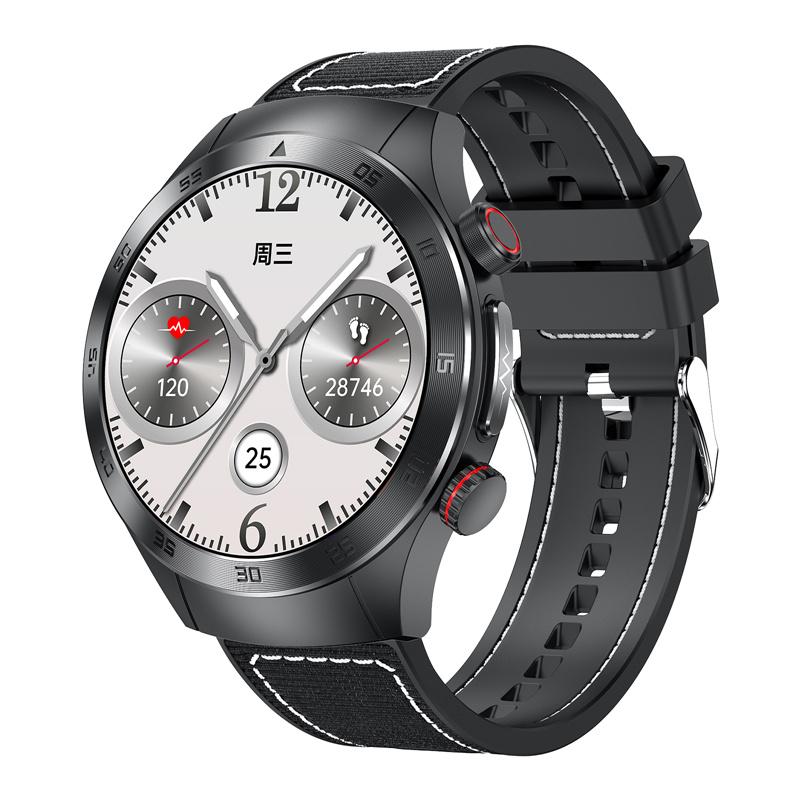 Smart Watch E800 Men 1.49" Amoled Screen ECG Laser Therapy Health Monitor SOS Bluetooth Call Sports Fitness Tracker Smartwatch