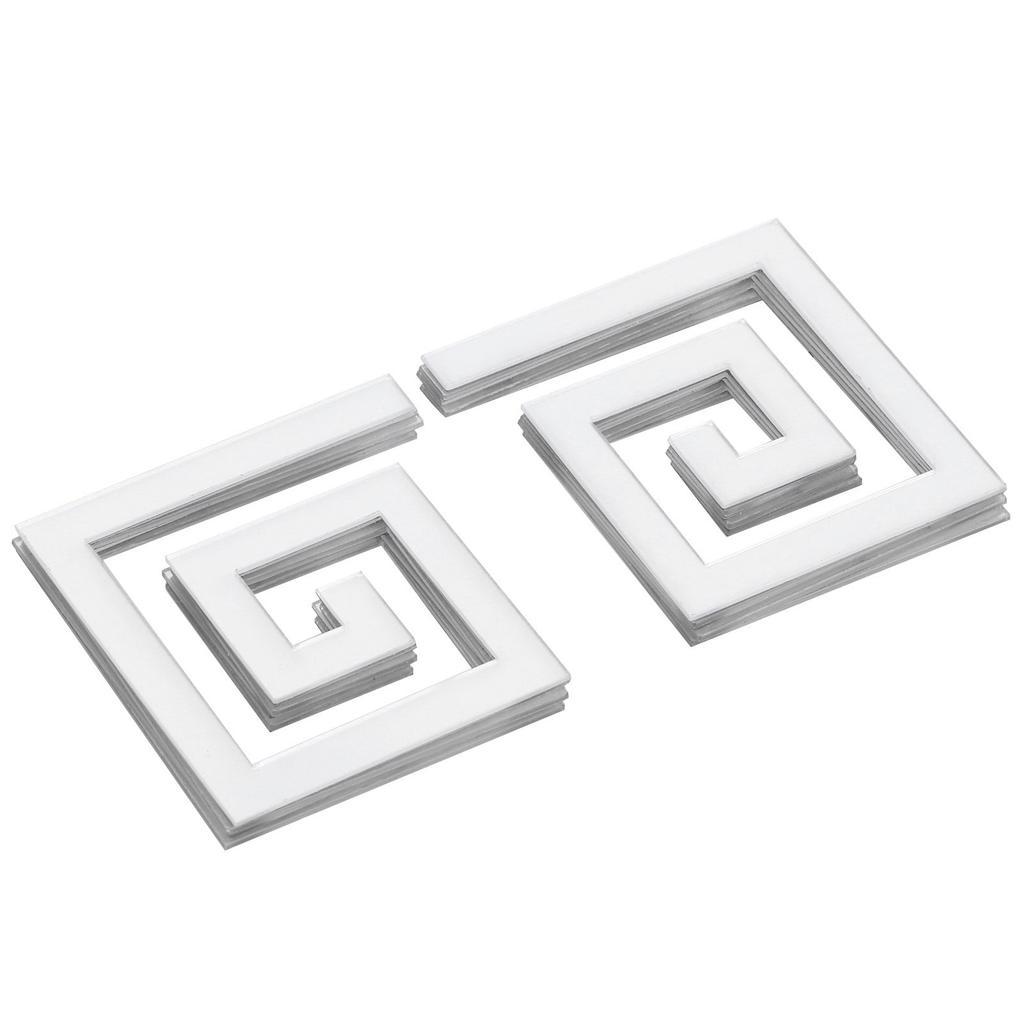 10 шт. 5x5 см DIY талии линия зеркала наклейки современные акриловые настенные наклейки для гостиной серебро