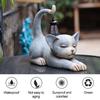 Cat Statue Solar Light Waterproof Garden Kitten Sculpture Lighted Kitten Statue Outdoor Landscape Lighting for Patio