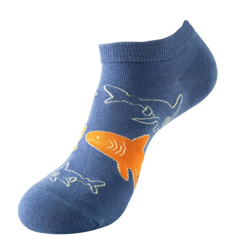 Men's Socks Invisible Short Summer Socks Quality Business Casual Spring Color Combed Cotton Woman Boat Socks