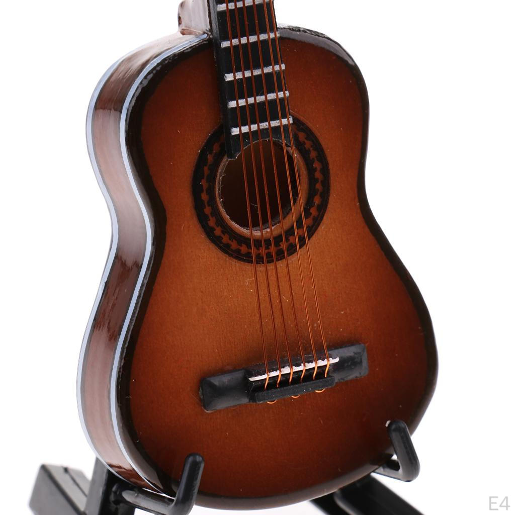 1/10 Miniature Guitar Model, Mini Model Ornaments Music Instrument Decor Collection