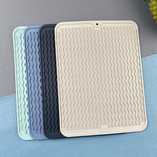 Silicone Drain Mat Anti-slip Base Food Grade Easy To Clean Cookware Drying Tray Air Circulation Drain Mat