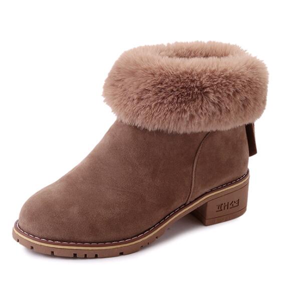 2019 Высококачественные зимние новые зимние сапоги из меха и шерсти, зимняя теплая обувь для женщин, водонепроницаемые зимние сапоги, женские зимние сапоги