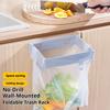2Pcs Foldable Trash Bag Holder Large Opening Design Snap Fastening Space Saving Foldable Garbage Rack