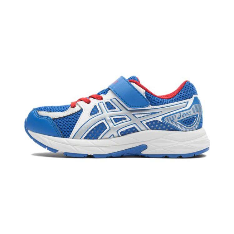 Asics Contend Jog Comfortable Lightweight Stable Daily Outdoor Sports Running Shoes Kids Sneakers Blue White 1014A329-400