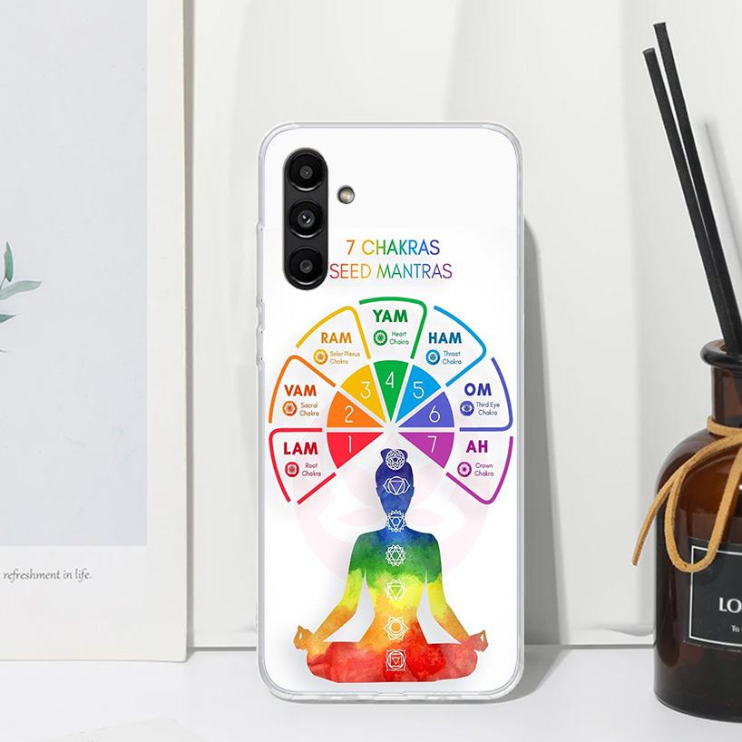 Yoga Chakra Spiritual Energy Universe Phone Case For Samsung Galaxy A17 A37 A57 A16 A26 A36 A56 A15 A25 A35 A55 A14 A24 A34 A54