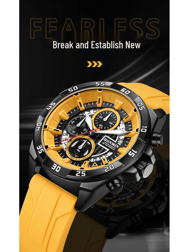 Мужские наручные часы HONMIN для активного отдыха - Люминесцентные, Водонепроницаемые, Большой циферблат