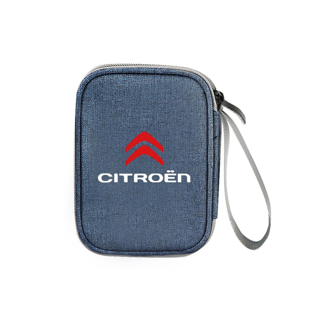 Multi-Function Car Travel Cable Bag Digital Product Storage Bag For Citroen C4 Picasso Xsara C5 Aircross Cactus C1 C2 C3 C6 C8
