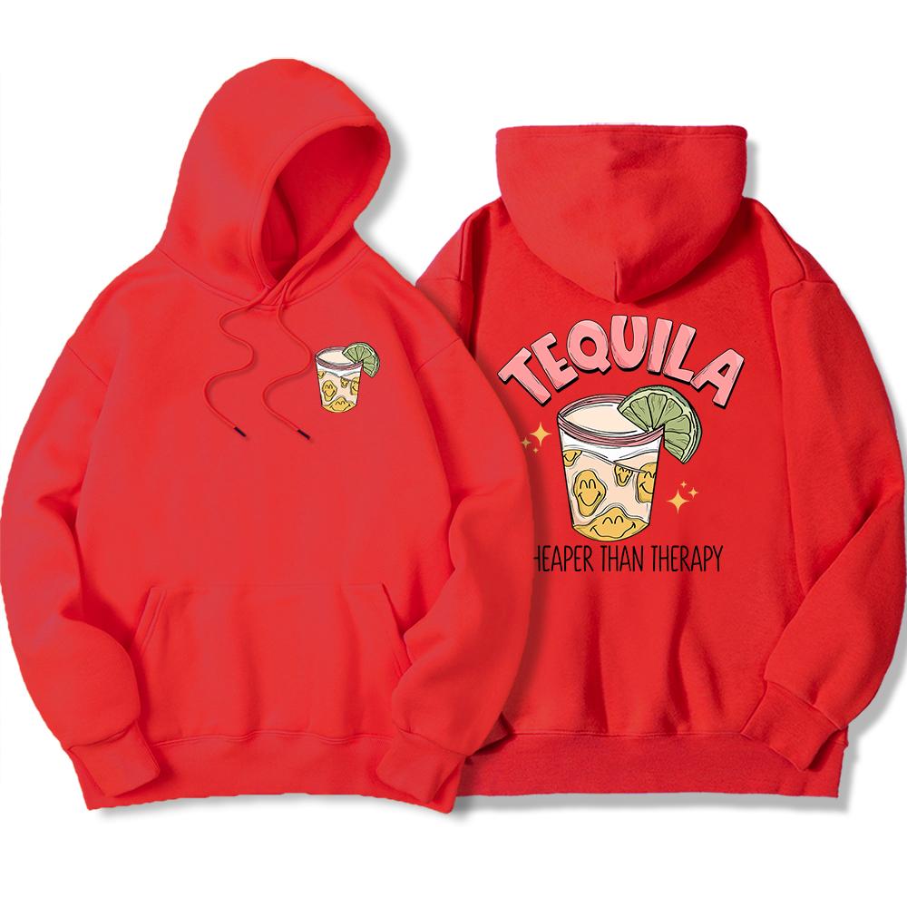 Tequila Cheaper Than Therapy Printed Men's Hoody Fashion Loose Sweatshirt Casual Fleece Soft Hooded Autumn warm oversize Tops