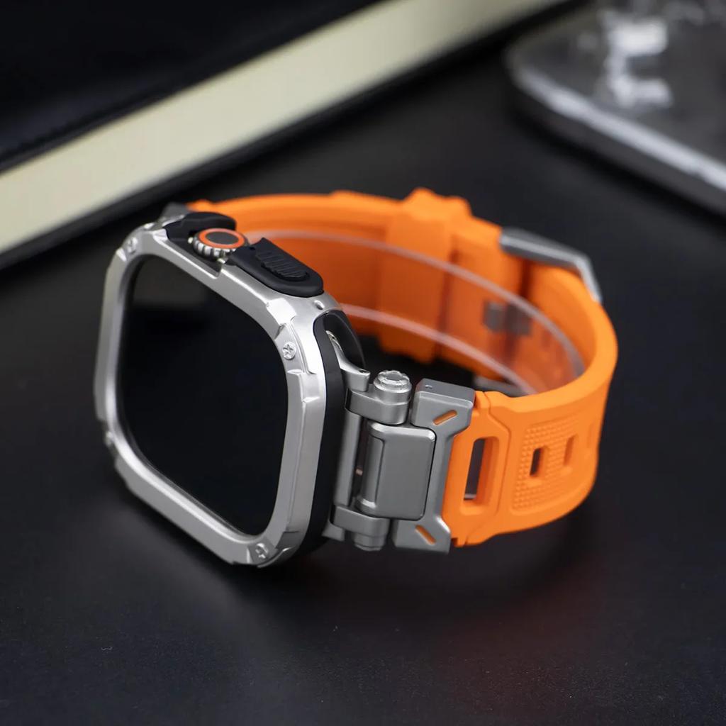 Силиконовый ремешок + чехол из ТПУ для Apple Watch Ultra2 10 46 мм 49 мм 44 мм 45 мм, защитный чехол-браслет для IWatch Series 9 8 7 6 SE
