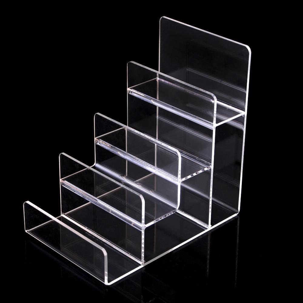 2-5 Tiers Display Risers Acrylic Clear Jewelry Racks Organizer Makeup Storage Rack Handbag Purse