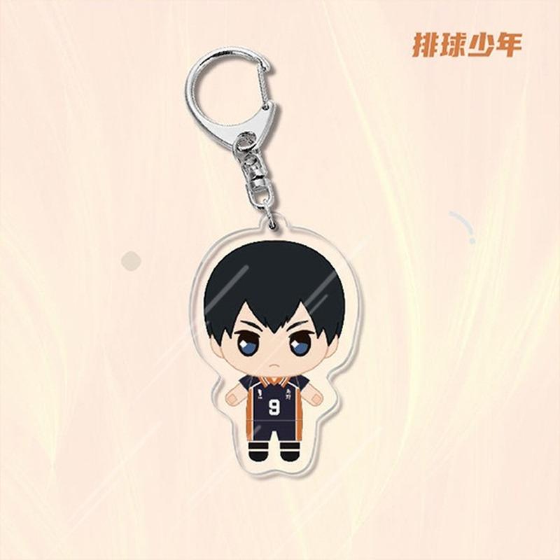 Anime Games Volleyball Boy Acrylic Keychain Metal Ring Car Bag Key Decoration Accessory Gift Anime Gifts Pendant