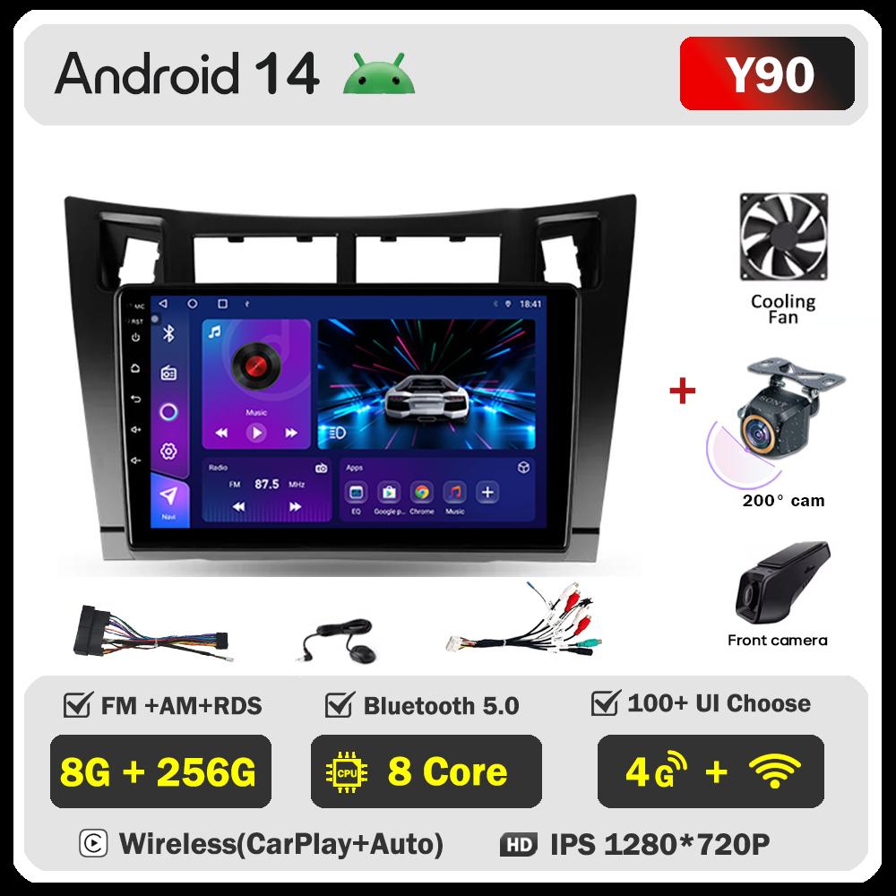 Для Toyota Yaris XP90 2005 - 2012 Автомобильный радиоплеер Car Carplay Screen Autoradio Mirror Link Car Intelligent Systems Сенсорный экран