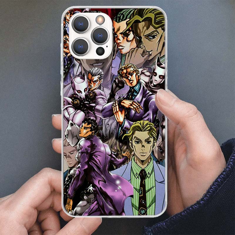 Чехол для телефона Anime JoJo Killer Queen для Apple iPhone 16 15 14 13 12 11 Pro Max Mini XS XR X 7 Plus 8 + SE с мягким силиконовым принтом She