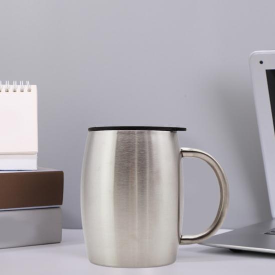 Изолированная кружка Yousheng, прочная, для питья воды, из нержавеющей стали, для сохранения тепла, с поворотным механизмом, большая емкость, пивная кружка для бара