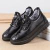 Fashion Winter Women Cotton Shoes Waterproof Anti Slip Plush Warm Casual Shoes Middle-aged Elderly People Comfort Flat Soled Snow Boots