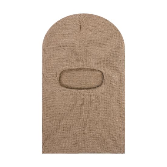 Детская зимняя шапка с интегрированным шарфом из пряжи, вязаная шапка, защита ушей, однотонная