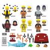 1/6Pcs Cartoon Ninja Series Minifigures Naruto Uzumaki Children Assembled Building Block Doll Toys For Kids Educational
