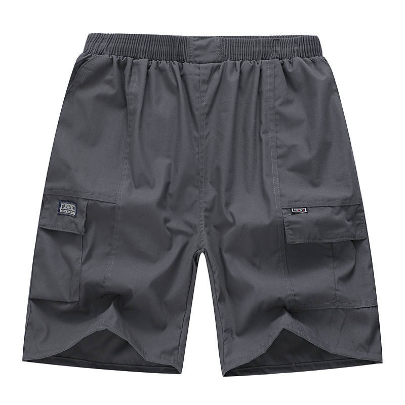 Свободные брюки среднего возраста, шорты, мужские брюки с пятью точками, летние тонкие повседневные брюки для среднего и пожилого возраста, мужские прямые брюки, летние