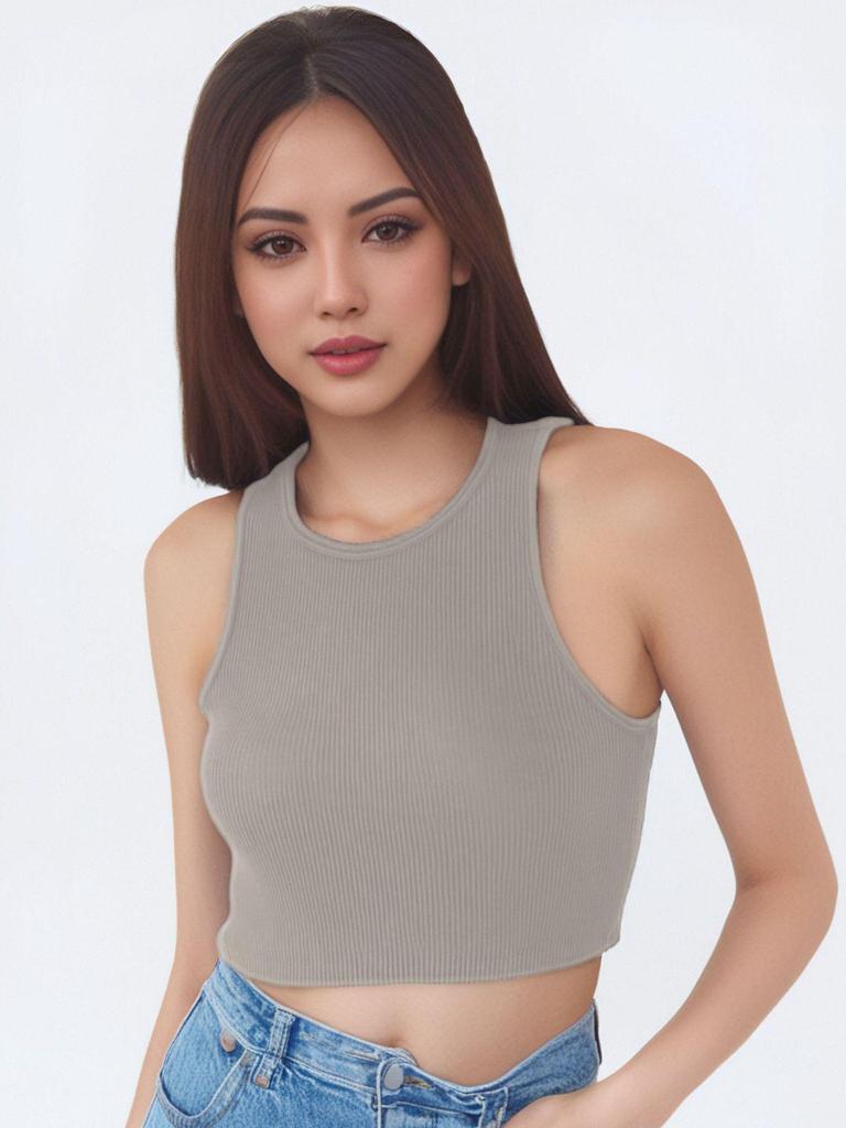 Женский быстросохнущий жилет для йоги без рукавов - закрытый фитнес-топ 