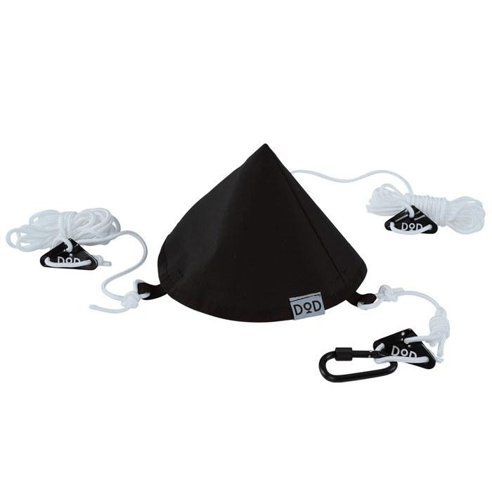 DOD Tongari Hat One-Pole Tent & Tarp Connector (with Carabiner & Rope) TG1-768-BK Black (approx.) W25 x D25 x H15cm