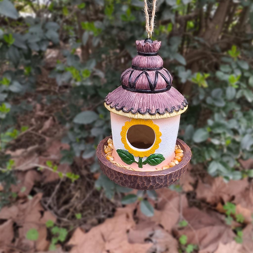 Кормушка для птиц, украшение для домика колибри, домик для птиц в саду и дворе, подвеска из смолы ручной работы для кормления птиц