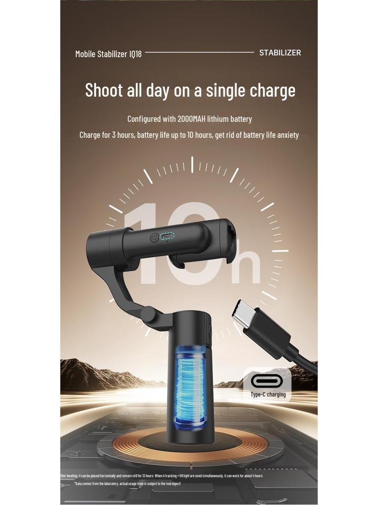 Q18 Two-Axis Handheld Gimbal: 360° Intelligent Mobile Phone Stabilization and Follow-Shot Bracket