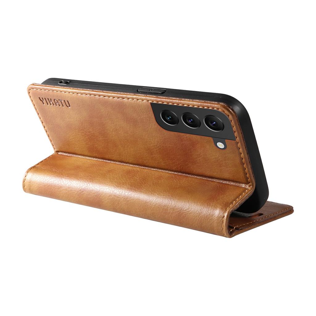 YIKATU YK-006 For Samsung Galaxy S21 FE 5G Case Anti-Drop Leather Wallet Phone Cover