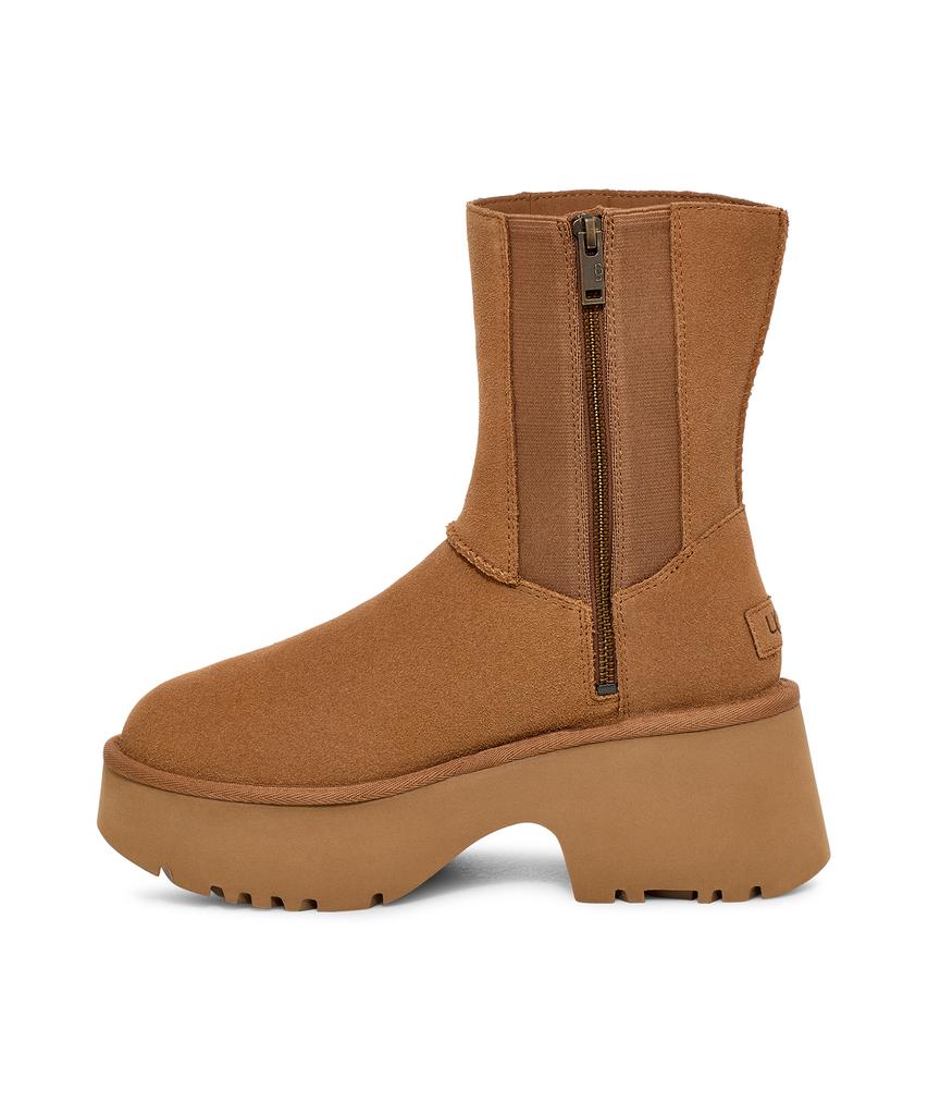 Ugg [Women] Chunky Zipper Heel Boots (Classic Twin Seam New Heights) - Chestnut / 1158313Che