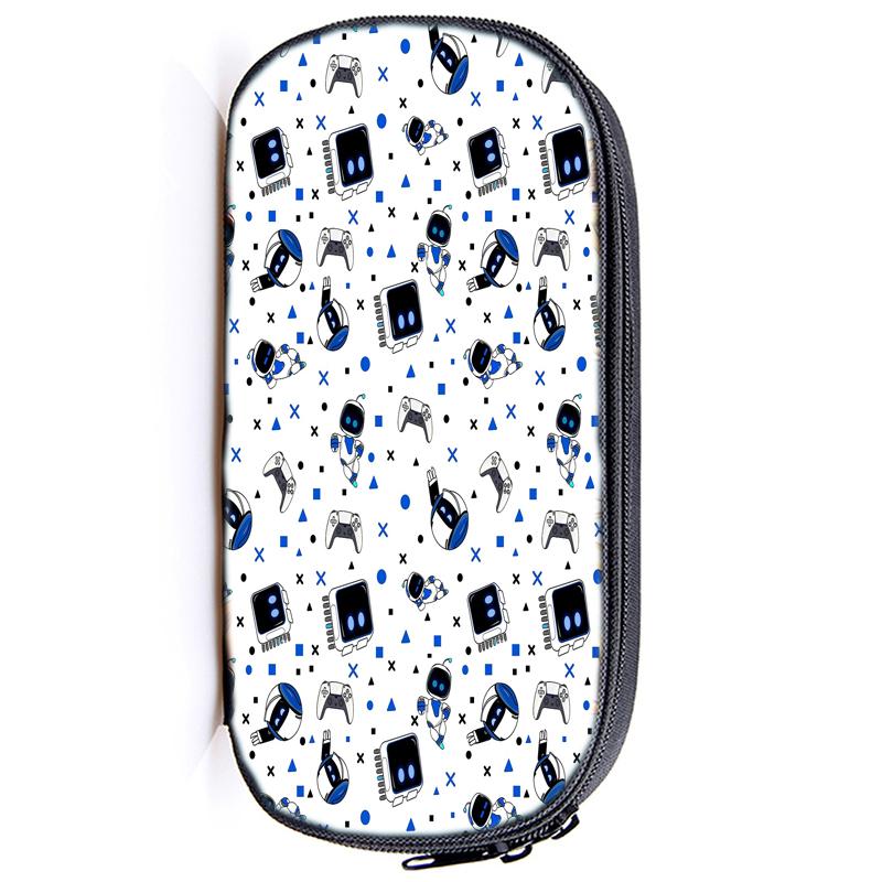 Пенал для карандашей Astro Bot Astronaut с застежкой-молнией, сумка-карандаш, функциональный портативный пенал с застежкой-молнией, канцелярские принадлежности для студентов