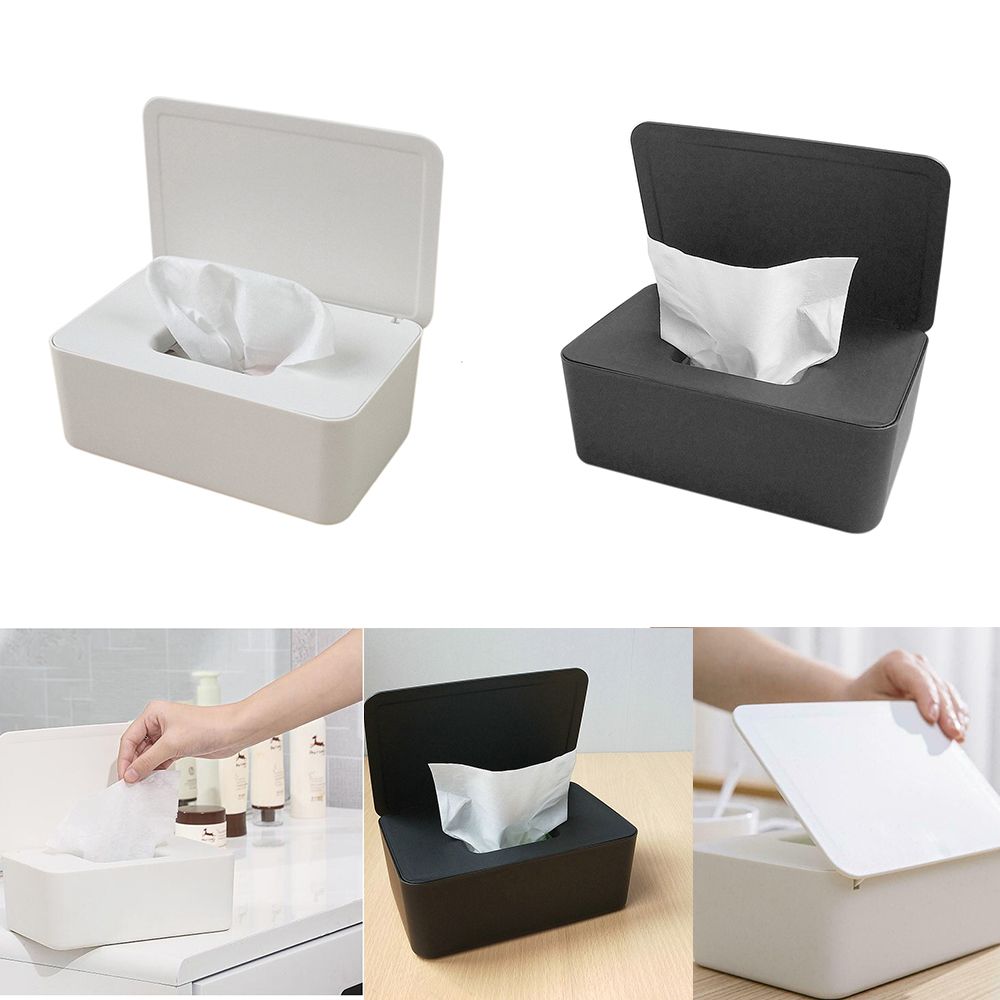 Dust-proof Holder Container Napkin Storage Paper Case Home Tissue Baby Wipes Wet Tissue Box