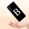 Чехол для телефона с инициалами от A до Z для Samsung Galaxy S26 Ultra S25 Plus S24 FE S23 S22 5G S21 S20 Черный Мягкий